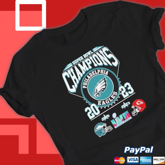 Philadelphia Eagles Vs Kansas City Chiefs 2018-2023 Super Bowl Champions  2023 shirt, hoodie, sweater, long sleeve and tank top